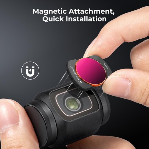 K&F Concept DJI Osmo Pocket 4P İçin 4 Parça ND/PL Filtre Seti (ND8/PL, ND16/PL, ND32/PL, ND64/PL) (Plastik)