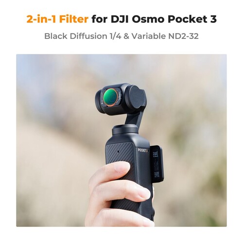 K&F Concept DJI Osmo Pocket 4P İçin Mist VND Filtre (ND2-32 & Black Mist 1/4)