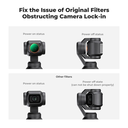K&F Concept DJI Osmo Pocket 4P İçin Mist VND Filtre (ND2-32 & Black Mist 1/4)