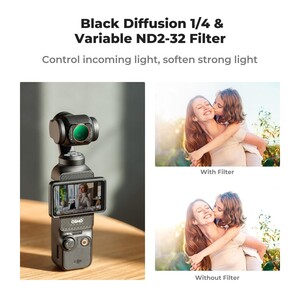 K&F Concept DJI Osmo Pocket 4P İçin Mist VND Filtre (ND2-32 & Black Mist 1/4) - Thumbnail