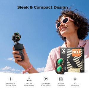 K&F Concept DJI Osmo Pocket 4P İçin Mist VND Filtre (ND2-32 & Black Mist 1/4) - Thumbnail