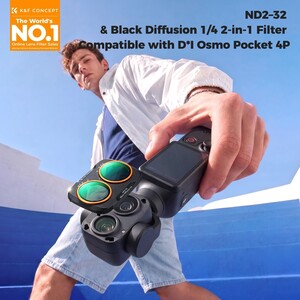 K&F Concept - K&F Concept DJI Osmo Pocket 4P İçin Mist VND Filtre (ND2-32 & Black Mist 1/4) (1)