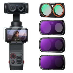 K&F Concept - K&F Concept Insta360 Luna Ultra İçin 4 Parça Filtre Seti (CPL + ND16 + ND64 + ND256)
