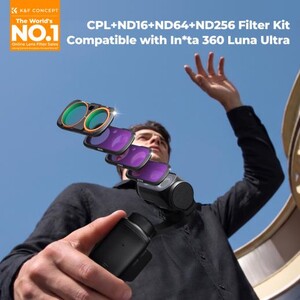 K&F Concept - K&F Concept Insta360 Luna Ultra İçin 4 Parça Filtre Seti (CPL + ND16 + ND64 + ND256)