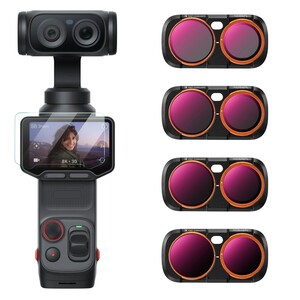 K&F Concept - K&F Concept Insta360 Luna Ultra İçin 4 Parça ND/PL Filtre Seti (ND8/PL, ND16/PL, ND32/PL, ND64/PL)