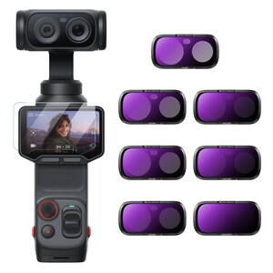 K&F Concept - K&F Concept Insta360 Luna Ultra İçin 7 Parça ND Filtre Seti (ND8, ND16, ND32, ND64, ND128, ND256, ND1000)