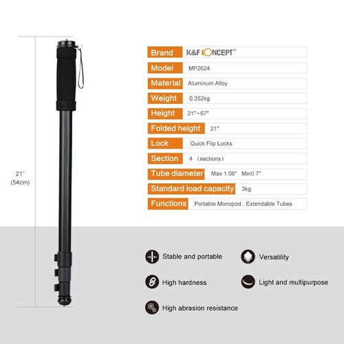 K&F Concept KF09.011 Monopod (MP2624)
