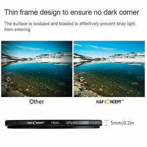 K&F Concept NANO-K SERIES 62mm HMC-CPL Filtre Ultra İnce Çok Kaplamalı - Thumbnail