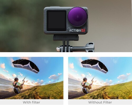 K&F concept NANO-X ND8 (3 stop) DJI Osmo Action 4 ve Osmo Action 5 Pro Lens Filtresi