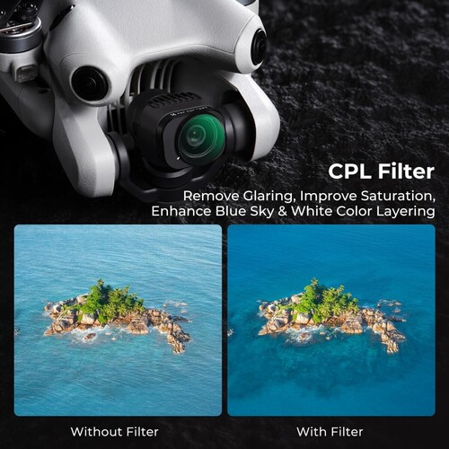 K&F DJI Mini 4 Pro Filtre Kiti 6'lı Paket (CPL + ND8 + ND16 + ND32 + ND64 + ND128)