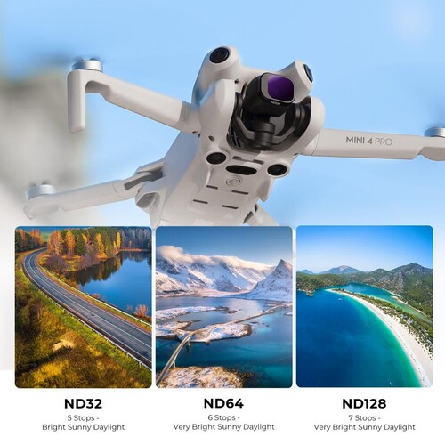 K&F DJI Mini 4 Pro Filtre Kiti 6'lı Paket (CPL + ND8 + ND16 + ND32 + ND64 + ND128)