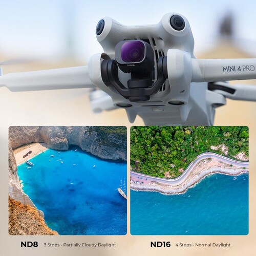 K&F DJI Mini 4 Pro Filtre Kiti 6'lı Paket (CPL + ND8 + ND16 + ND32 + ND64 + ND128)