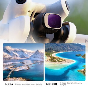 K&F DJI Mini 4 Pro ND Filtre 6 Parça Set (ND4 + ND8 + ND16 + ND32 + ND64 + ND1000) - Thumbnail