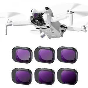 K&F - K&F DJI Mini 4 Pro ND Filtre 6 Parça Set (ND4 + ND8 + ND16 + ND32 + ND64 + ND1000)