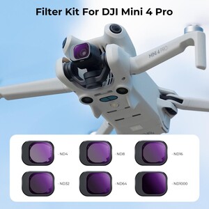 K&F - K&F DJI Mini 4 Pro ND Filtre 6 Parça Set (ND4 + ND8 + ND16 + ND32 + ND64 + ND1000) (1)