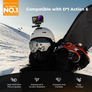 K&F NANO-X ND8 ND16 ND32 ND64 4'lü Filtre Kiti DJI Osmo Action 6 ile uyumlu Çok Katmanlı Kaplamalı Işık Azaltma Pozlama Kontrolü Optik Cam Filtreler - Thumbnail