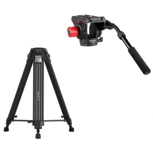 Kingjoy VT-3500S Video Tripod + VT-3520 Video Başlığı - Çantalı Kit