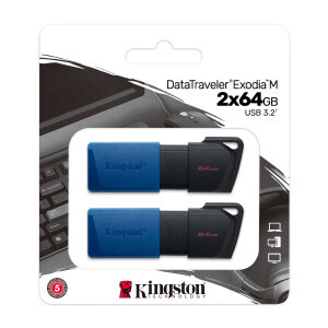 Kingston - Kingston 64GB DataTraveler Exodia M USB İkili Flash Bellek
