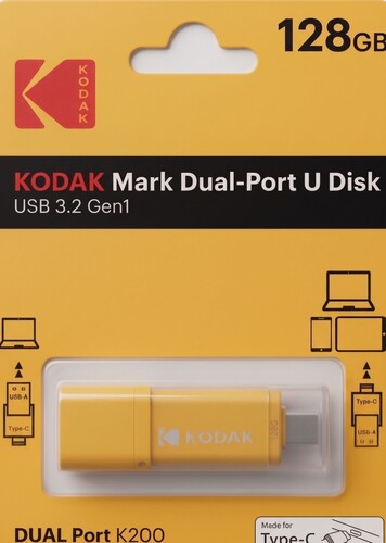 Kodak 128GB 3.2 Gen1 Type-C + USB Bellek (K200Y)