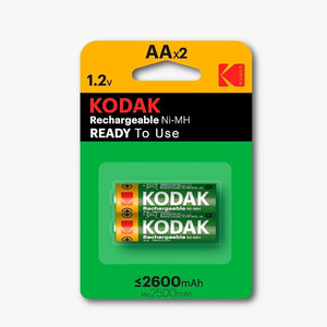 Kodak - Kodak 2 Adet 2600 Mah Şarjlı Kalem Pil-AA