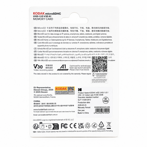 Kodak 32GB microSD UHS-I U3/V30/A1 Hafıza Kartı (KI330) - Thumbnail
