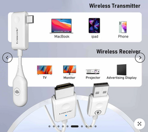 LEMORELE P10 1TX & 1RX Kablosuz HDMI/USB C Görüntü Aktarım Cıhazı - Thumbnail