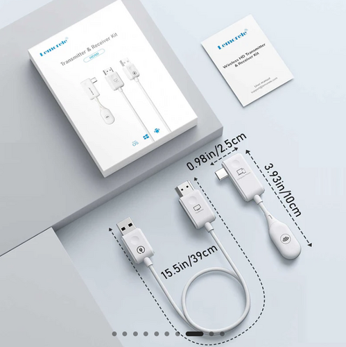 LEMORELE P10 1TX & 1RX Kablosuz HDMI/USB C Görüntü Aktarım Cıhazı