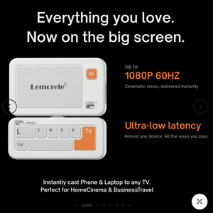 LEMORELE - LEMORELE P400 Kablosuz HDMI/TYPC Verici ve Alıcı Kiti (1)