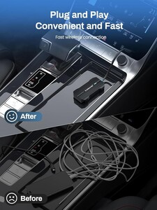 LEMORELE P80 Kablosuz CarPlay 5,8 GHz Android Auto Kablosuz Adaptör - Thumbnail