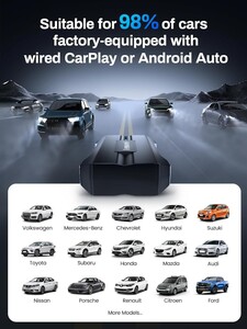 LEMORELE P80 Kablosuz CarPlay 5,8 GHz Android Auto Kablosuz Adaptör - Thumbnail