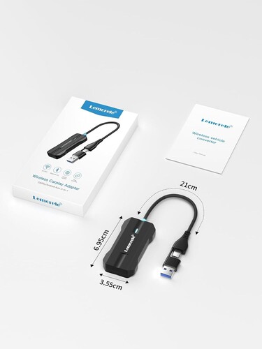 LEMORELE P80 Kablosuz CarPlay 5,8 GHz Android Auto Kablosuz Adaptör