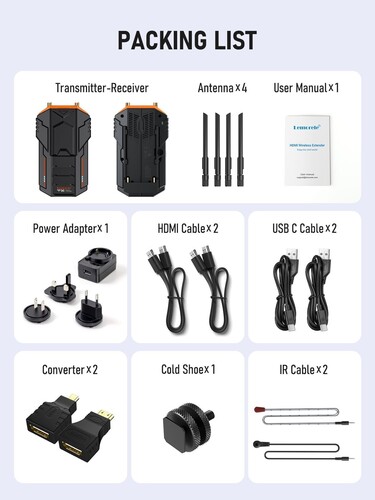 LEMORELE R100 1080 HDMI Kablosuz Görüntü Aktarım Cıhazı