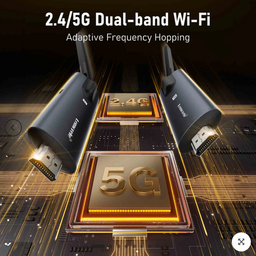 LEMORELE R1000 1TX & 1RX Kablosuz HDMI Görüntü Aktarım Cıhazı