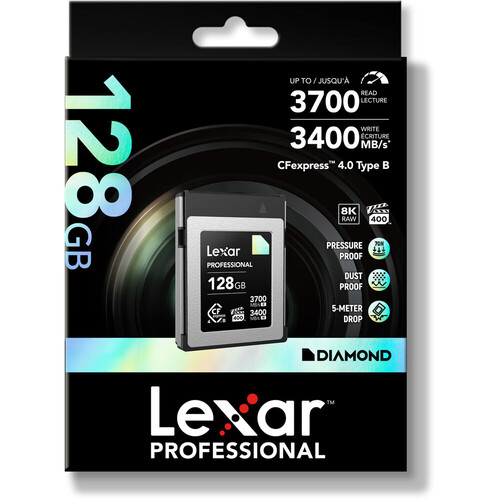 Lexar 128GB Professional CFexpress 4.0 Type B Hafıza Kart (Diamond Serisi)