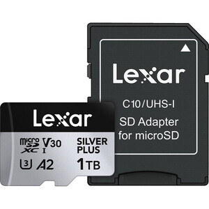 Lexar 1TB 205 MB/s Silver Plus microSD UHS-I V30 Hafıza Kartı - Thumbnail