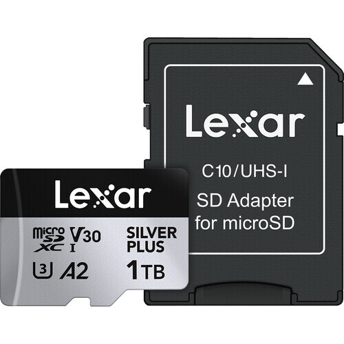 Lexar 1TB 205 MB/s Silver Plus microSD UHS-I V30 Hafıza Kartı