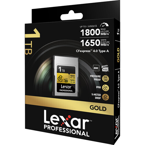 Lexar 1TB Professional GOLD CFexpress 4.0 Type A Hafıza Kartı