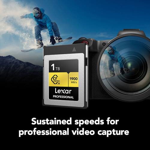 Lexar 1TB Profesyonel CFexpress Type B Hafıza Kartı (Gold Serisi