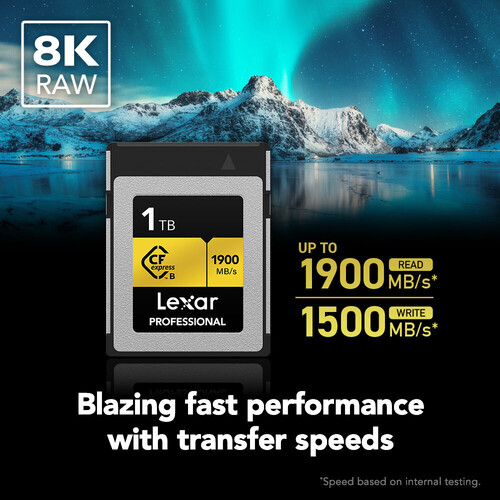 Lexar 1TB Profesyonel CFexpress Type B Hafıza Kartı (Gold Serisi