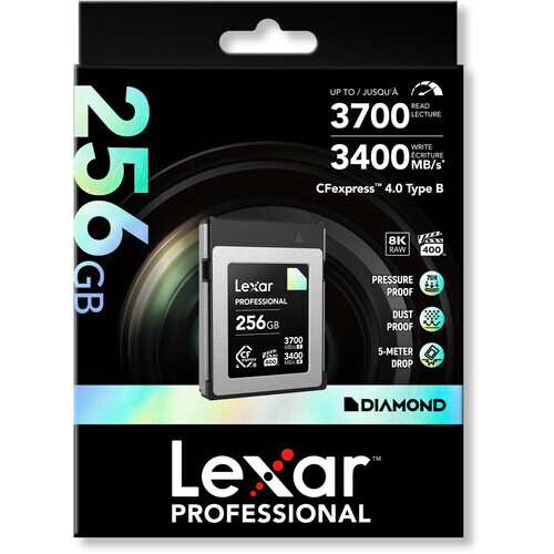Lexar 256GB Professional CFexpress 4.0 Type B Hafıza Kart (Diamond Serisi)
