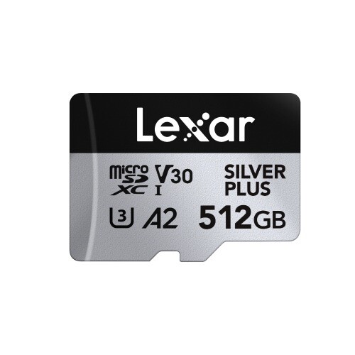 Lexar 512GB 205 MB/s Silver Plus microSD UHS-I V30 Hafıza Kartı