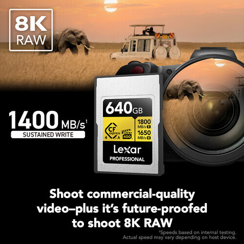 Lexar 640B Professional GOLD CFexpress 4.0 Type A Hafıza Kartı
