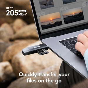 Lexar Dual-Slot USB-A/C SD/microSD Kart Okuyucu (LRW310X-BNBNG) - Thumbnail