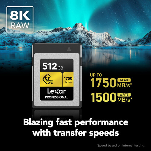 Lexar Pro CFexpress 512GB Type B Gold Hafıza Kartı