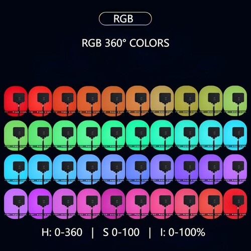 Liyadi 5009C Kamera Üstü LED RGB Video Işığı