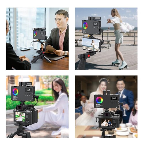 Mamen SML-V02 Çift Mikrofonlu RGB LED Video ve Fotoğraf Efekt Işığı