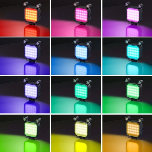 Mamen SML-V03 Çift Mikrofonlu RGB Vlog Işığı