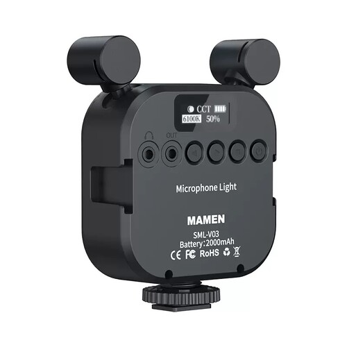 Mamen SML-V03 Çift Mikrofonlu RGB Vlog Işığı