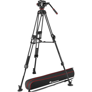 Manfrotto MVK504XTWINFA 504X Fluid Video Başlık 645 Alüminyum Video Tripod Kit - Thumbnail