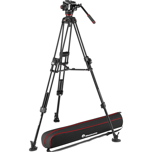 Manfrotto MVK504XTWINFA 504X Fluid Video Başlık 645 Alüminyum Video Tripod Kit